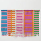 Colorful Block Stripe Bold Pattern Pink Green Orange Blue Wall Hanging Gallery Image 1