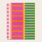 Colorful Block Stripe Bold Pattern Pink Green Orange Blue Notebook Gallery Image 4