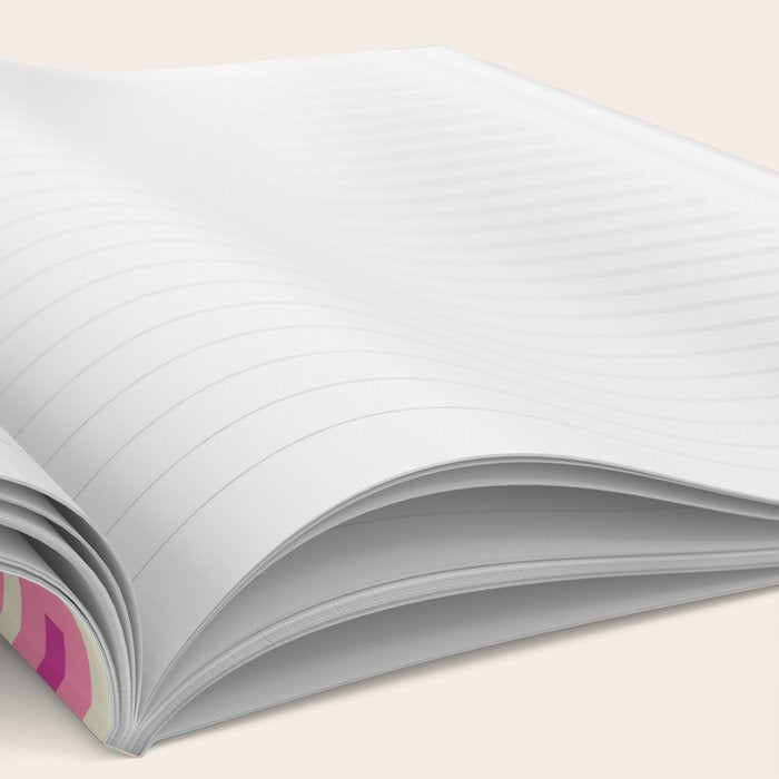 Colorful Block Stripe Bold Pattern Pink Green Orange Blue Notebook Gallery Image 2