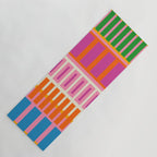 Colorful Block Stripe Bold Pattern Pink Green Orange Blue Yoga Mat Gallery Image 1
