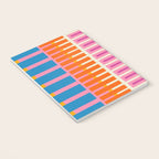 Colorful Block Stripe Bold Pattern Pink Green Orange Blue Notebook Gallery Image 3