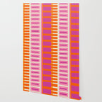 Colorful Block Stripe Bold Pattern Pink Green Orange Blue Wallpaper Gallery Image 2