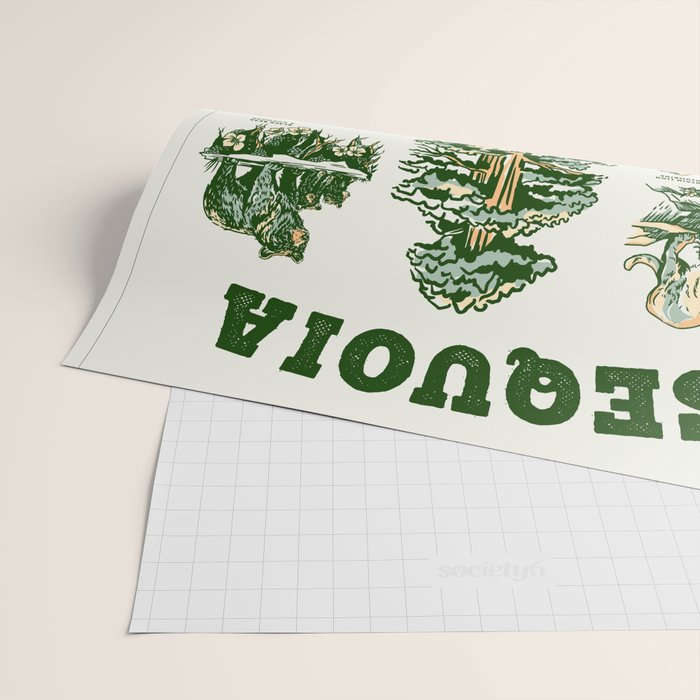 Sequoia National Park California Adventure Travel Art Print Wrapping Paper Gallery Image 2