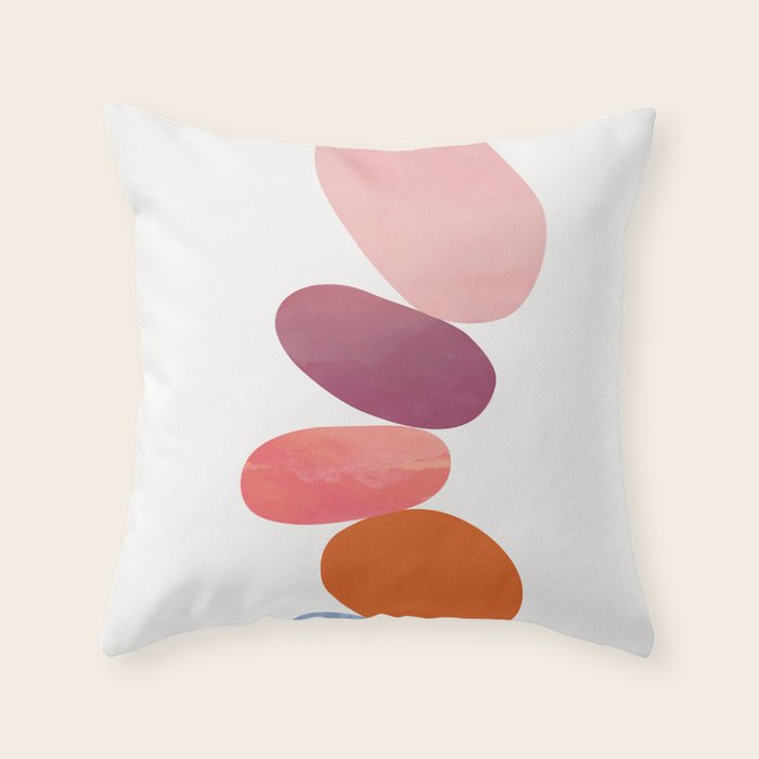 Balancing Stones 23 Throw Pillow Gallery Image 1