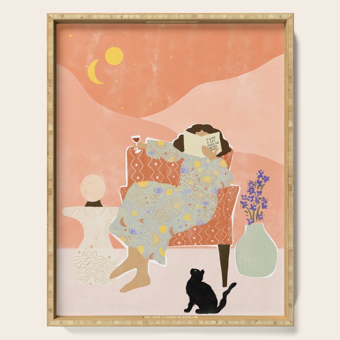 A Wine a Day Serving Tray Gallery Image 1