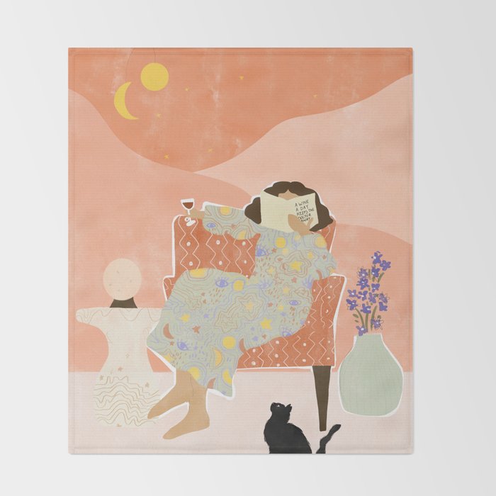 A Wine a Day Throw Blanket Gallery Image 2