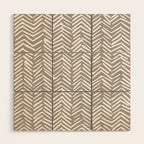 Abstract Herringbone Pattern, Rustic, Light Brown Wood Wall Art Gallery Image 1