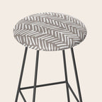 Abstract Herringbone Pattern, Rustic, Light Brown Stool Gallery Image 2
