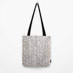 Abstract Herringbone Pattern, Rustic, Light Brown Tote Bag Gallery Image 2