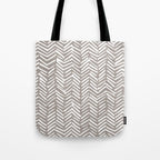 Abstract Herringbone Pattern, Rustic, Light Brown Tote Bag Gallery Image 1
