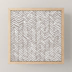 Abstract Herringbone Pattern, Rustic, Light Brown Mini Art Print Gallery Image 1