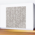 Abstract Herringbone Pattern, Rustic, Light Brown Wall Mural Gallery Image 2