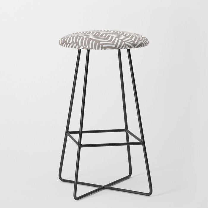 Abstract Herringbone Pattern, Rustic, Light Brown Stool Gallery Image 1