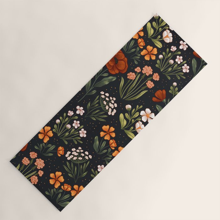 Wild Flowers ~ vol1.  vintage inspired botanical Yoga Mat Gallery Image 1