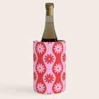Retro Wavy Stripes with Flowers in Pink & Red Wine Chiller Gallery Image 1