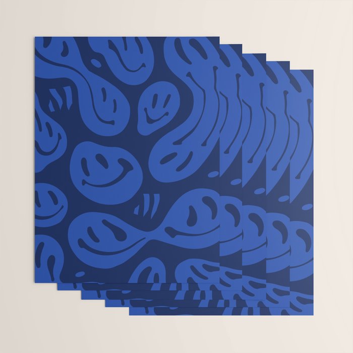 Cool Blue Melted Happiness Wrapping Paper Gallery Image 3