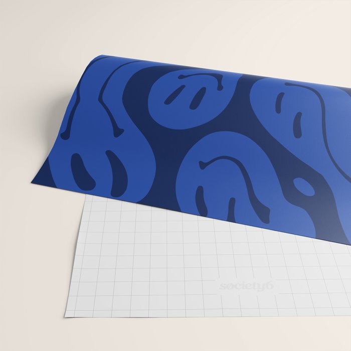 Cool Blue Melted Happiness Wrapping Paper Gallery Image 2