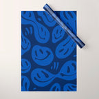 Cool Blue Melted Happiness Wrapping Paper Gallery Image 1