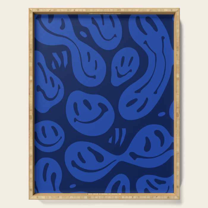 Cool Blue Melted Happiness Serving Tray Gallery Image 1
