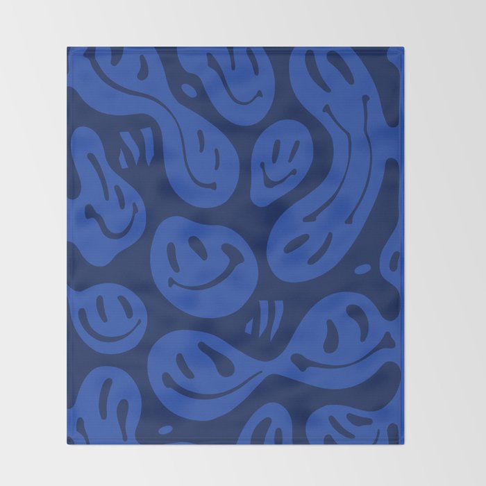 Cool Blue Melted Happiness Throw Blanket Gallery Image 2