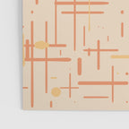 Mid-Century Modern Kinetikos Pattern in Soft Muted Orange Tones Poster Gallery Image 3