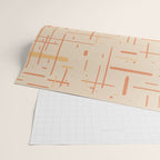 Mid-Century Modern Kinetikos Pattern in Soft Muted Orange Tones Wrapping Paper Gallery Image 2