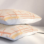 Mid-Century Modern Kinetikos Pattern in Soft Muted Orange Tones Pillow Sham Gallery Image 3