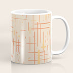 Mid-Century Modern Kinetikos Pattern in Soft Muted Orange Tones Coffee Mug Gallery Image 1
