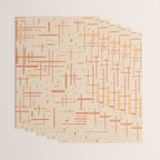 Mid-Century Modern Kinetikos Pattern in Soft Muted Orange Tones Wrapping Paper Gallery Image 3