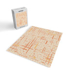 Mid-Century Modern Kinetikos Pattern in Soft Muted Orange Tones Jigsaw Puzzle Gallery Image 2