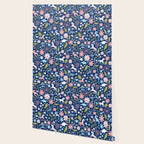 Dinosaur + Unicorn on Royal Blue Wallpaper Gallery Image 2