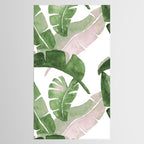 Tropical Leaves Green And Pink Tablecloth Gallery Image 2