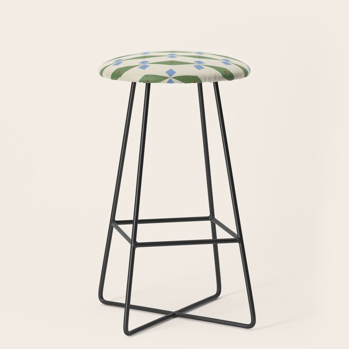 Simple Hand-cut Pattern #4 Stool Gallery Image 1