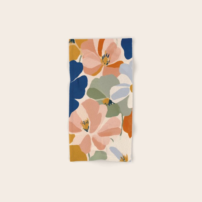 Soft Abstract Floral Garden I Bath Towel Gallery Image 1
