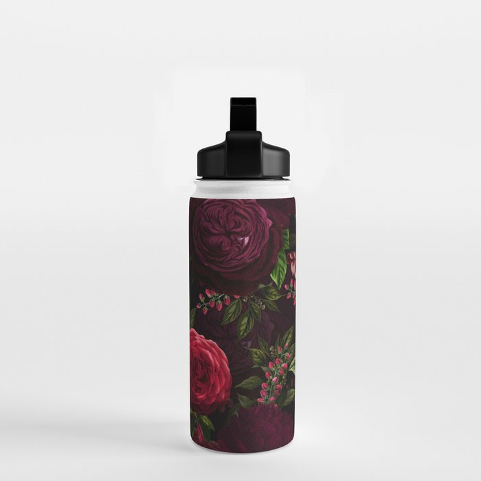 Vintage & Shabby Chic - Vintage & Shabby Chic - Mystical Night Roses Water Bottle Gallery Image 2