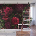 Vintage & Shabby Chic - Vintage & Shabby Chic - Mystical Night Roses Wall Mural Gallery Image 1