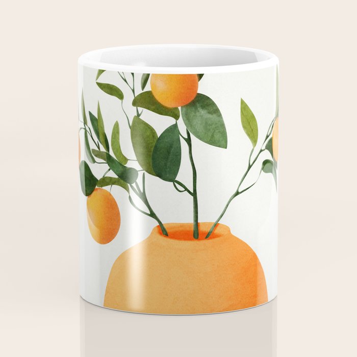  Orange Tree Branch in a Vase 02 Coffee Mug Gallery Image 4