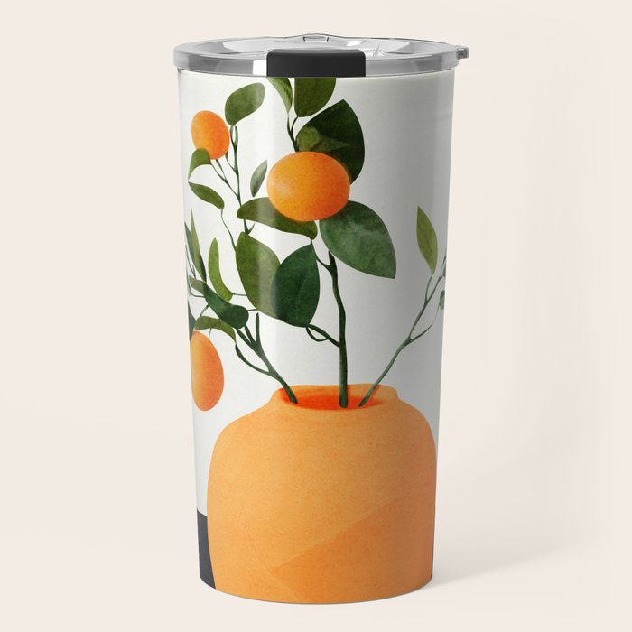  Orange Tree Branch in a Vase 02 Travel Mug Gallery Image 1