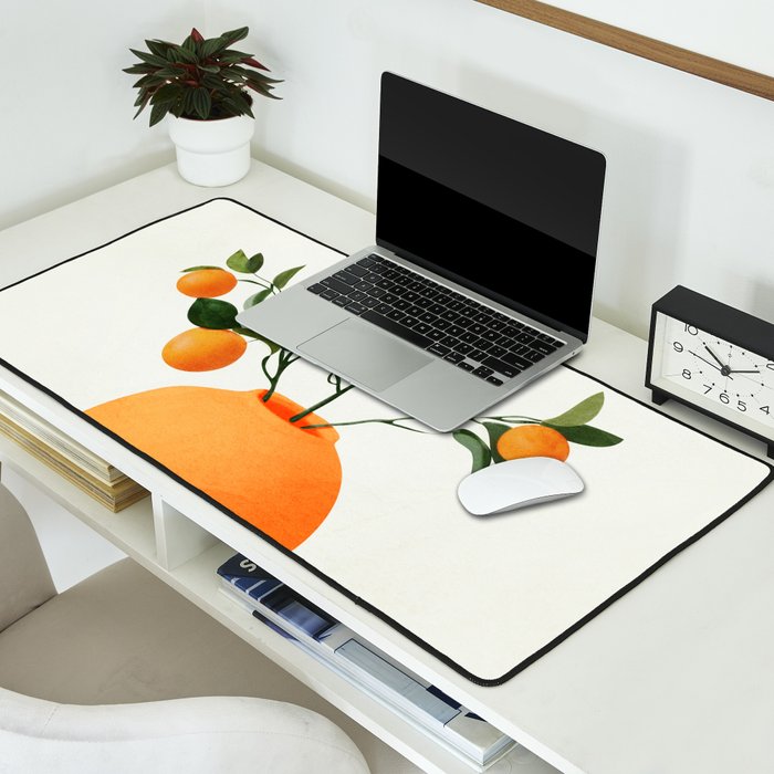  Orange Tree Branch in a Vase 02 Desk Mat Gallery Image 2