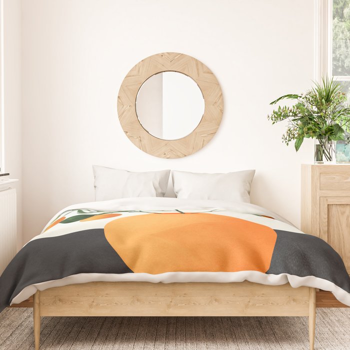  Orange Tree Branch in a Vase 02 Duvet Cover Gallery Image 3