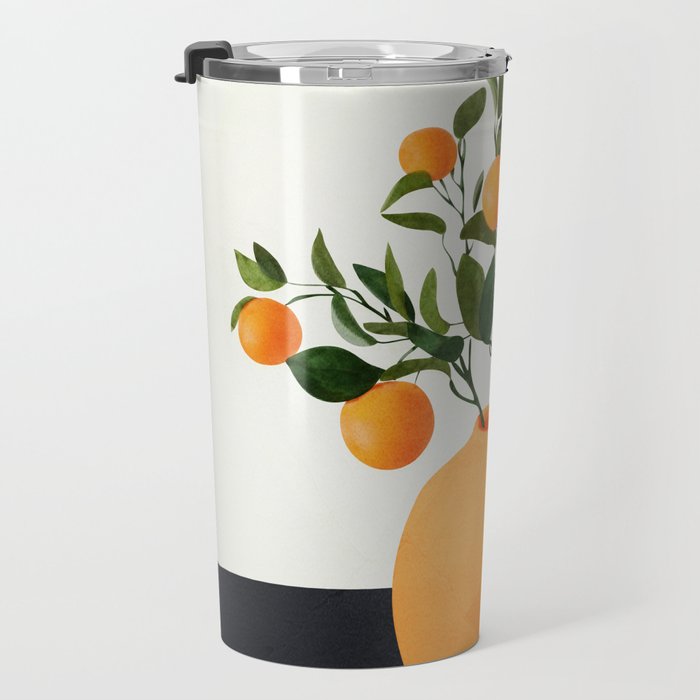  Orange Tree Branch in a Vase 02 Travel Mug Gallery Image 3