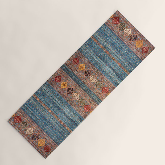 Traditional Vintage Moroccan Carpet Yoga Mat Gallery Image 1