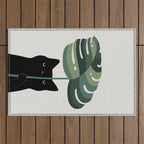 Cat and Plant 16 Outdoor Rug Gallery Image 1