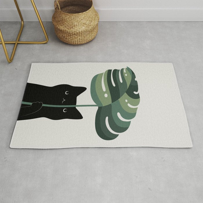 Cat and Plant 16 Rug Gallery Image 1