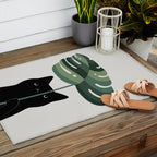 Cat and Plant 16 Outdoor Rug Gallery Image 2