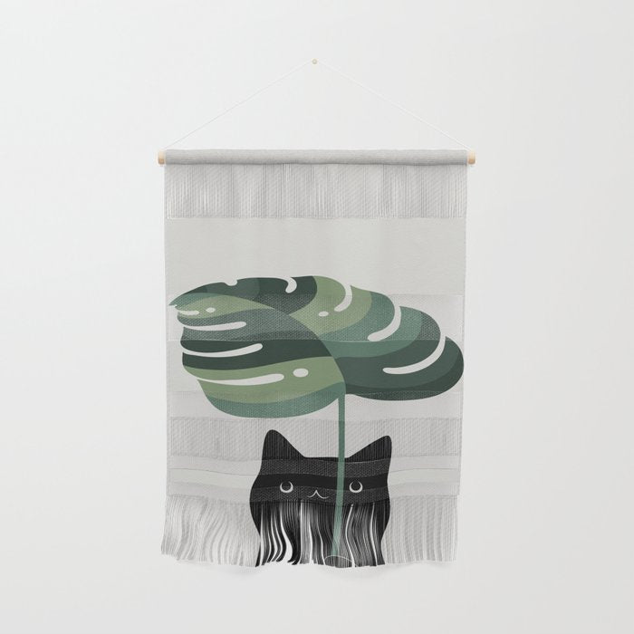 Cat and Plant 16 Wall Hanging Gallery Image 1