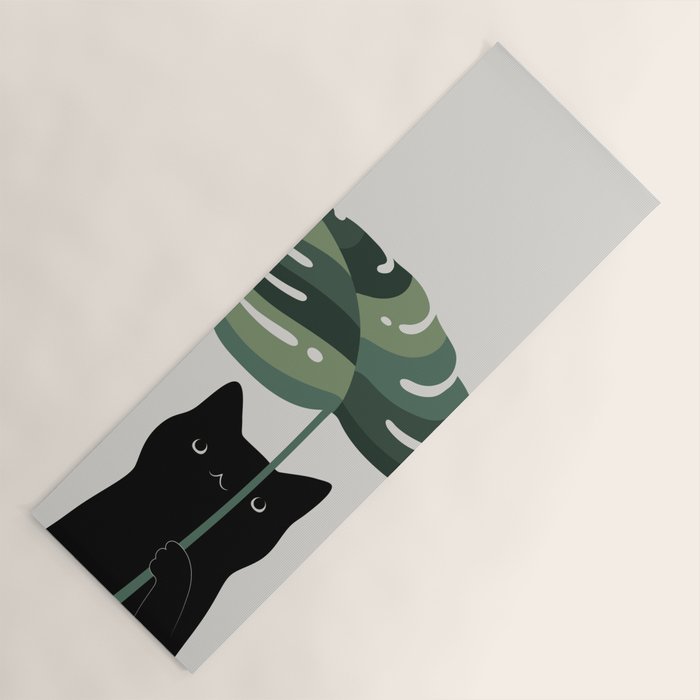 Cat and Plant 16 Yoga Mat Gallery Image 1
