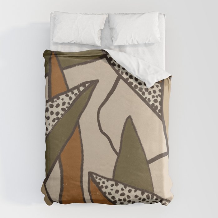 Patterned Tropical Leaves #2 Duvet Cover Gallery Image 1