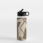 Patterned Tropical Leaves #2 Water Bottle Gallery Image 1