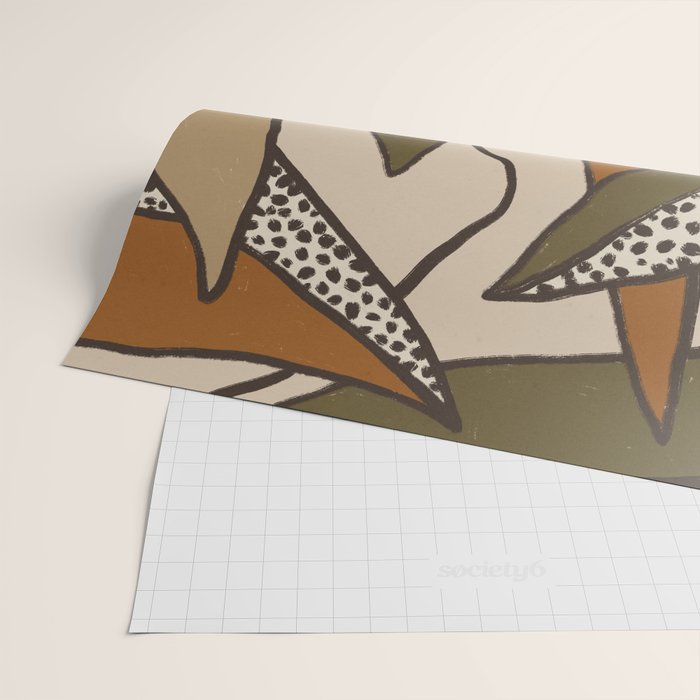 Patterned Tropical Leaves #2 Wrapping Paper Gallery Image 2